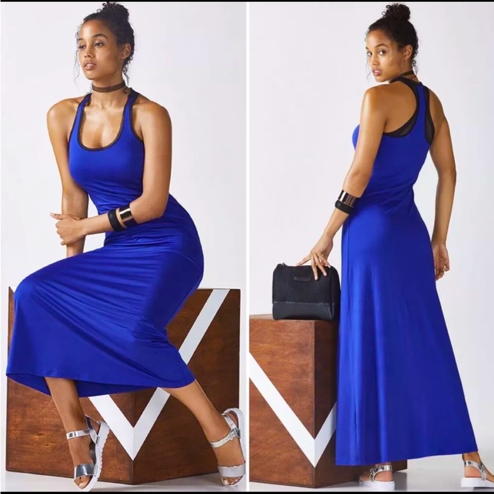 NWOT - Fabletics Mosa Maxi Dress Cobalt Blue - Sz XS